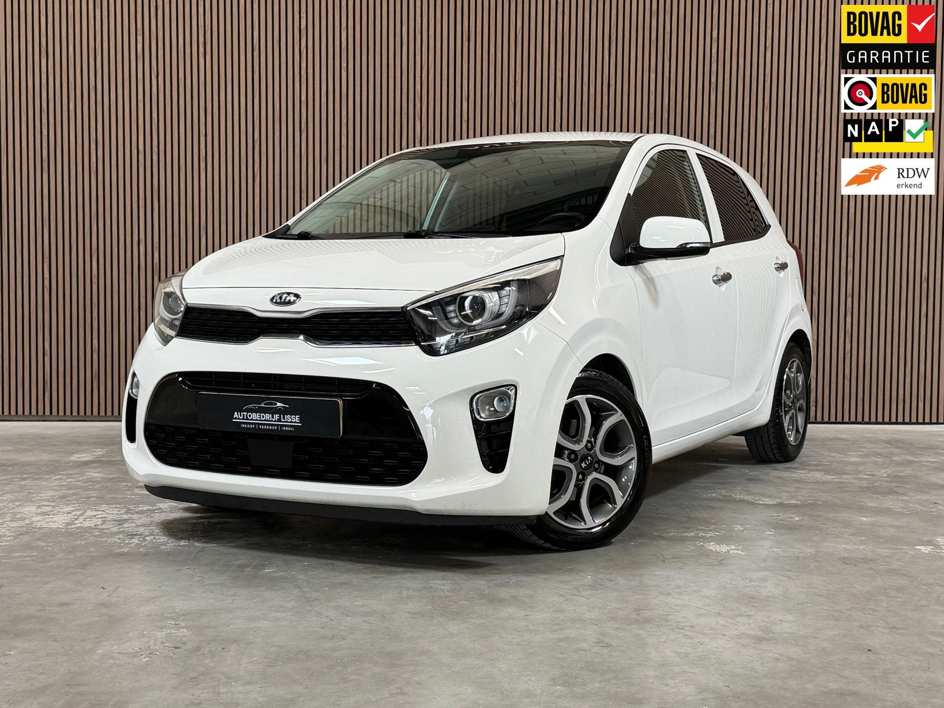 Kia Picanto 1.0 DPi DynamicPlusLine|Automaat|Navi|CarPlay, Gebruikt, 4 stoelen, Wit, Origineel Nederlands