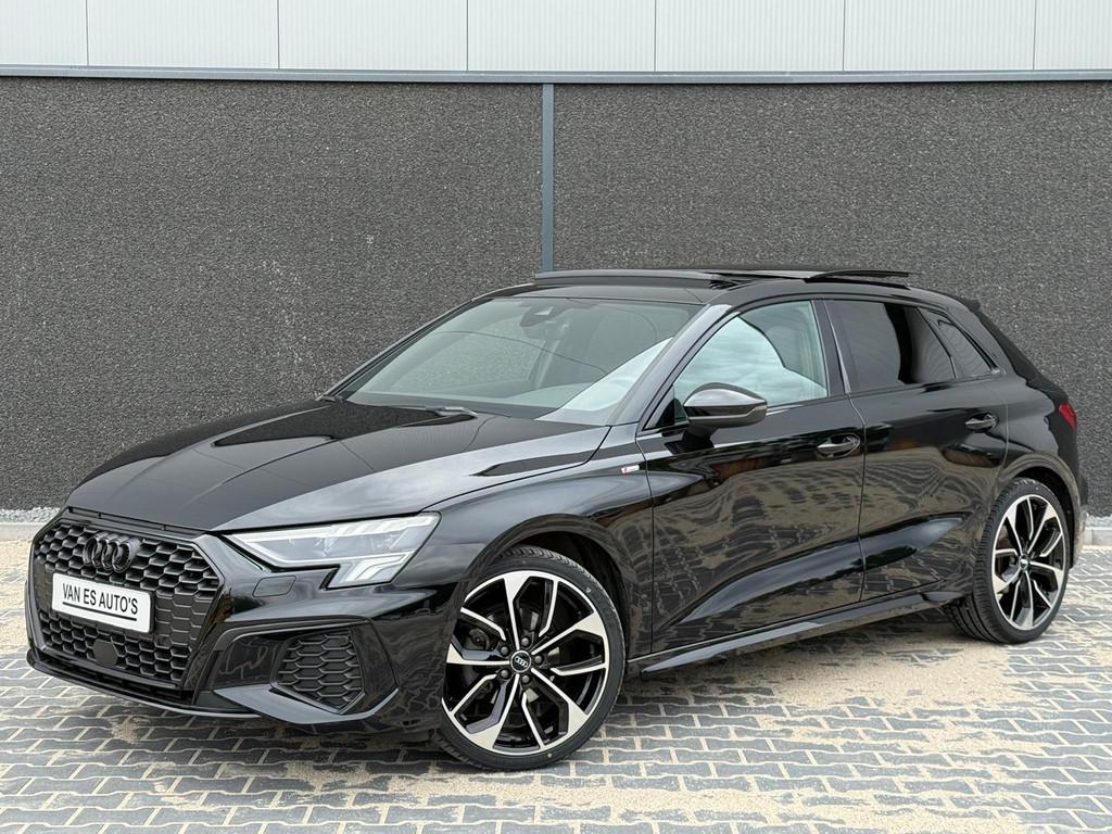 Audi A3 SPORTBACK 35 TFSI 3x S-Line RSZETELS|CAM|PANO 2024, 4 cilinders, 150 pk, Zwart, Bedrijf