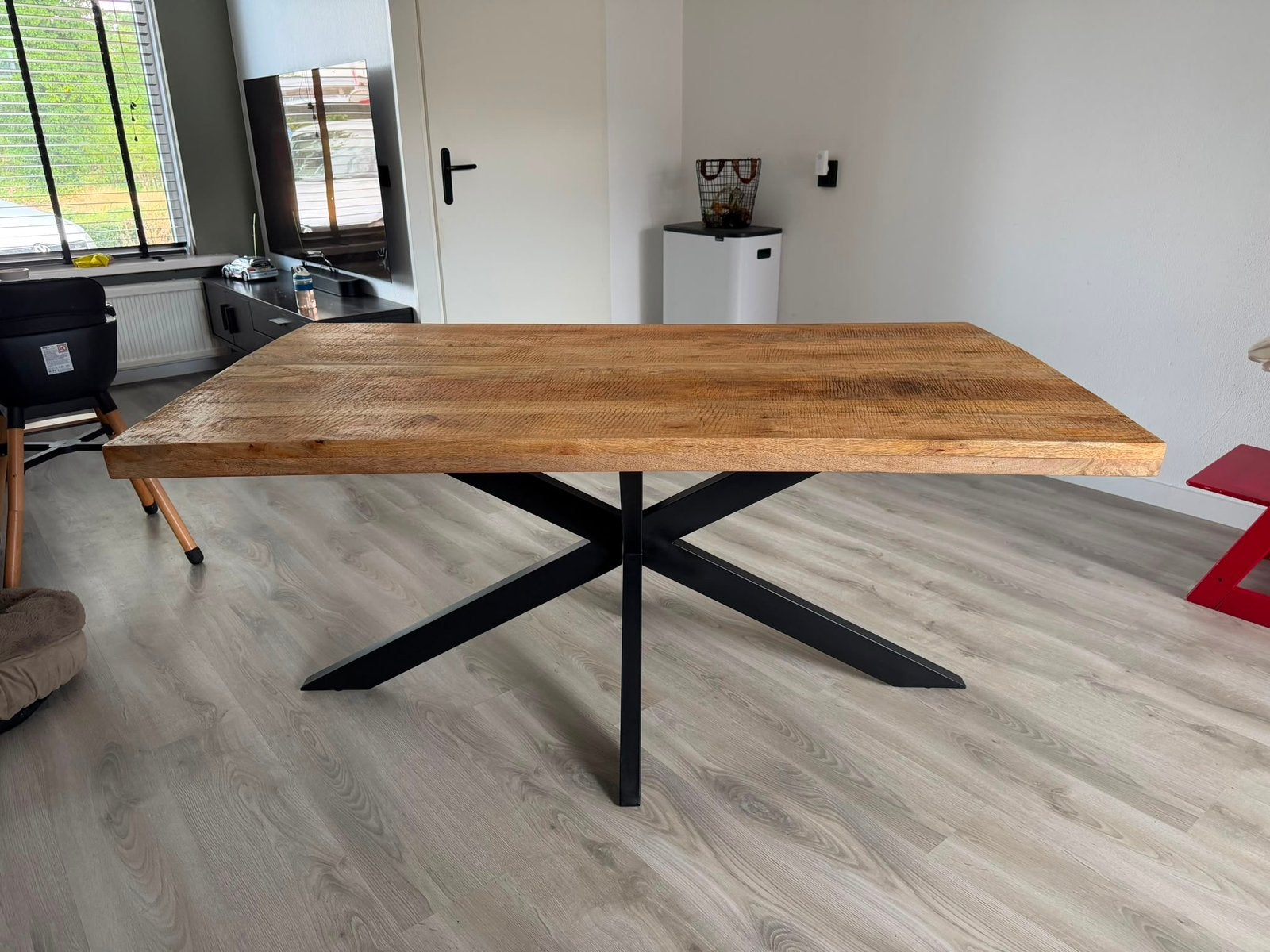 Nette eettafel, Huis en Inrichting, Tafels | Eettafels, Zo goed als nieuw, 50 tot 100 cm, 150 tot 200 cm, Vier personen, Rechthoekig