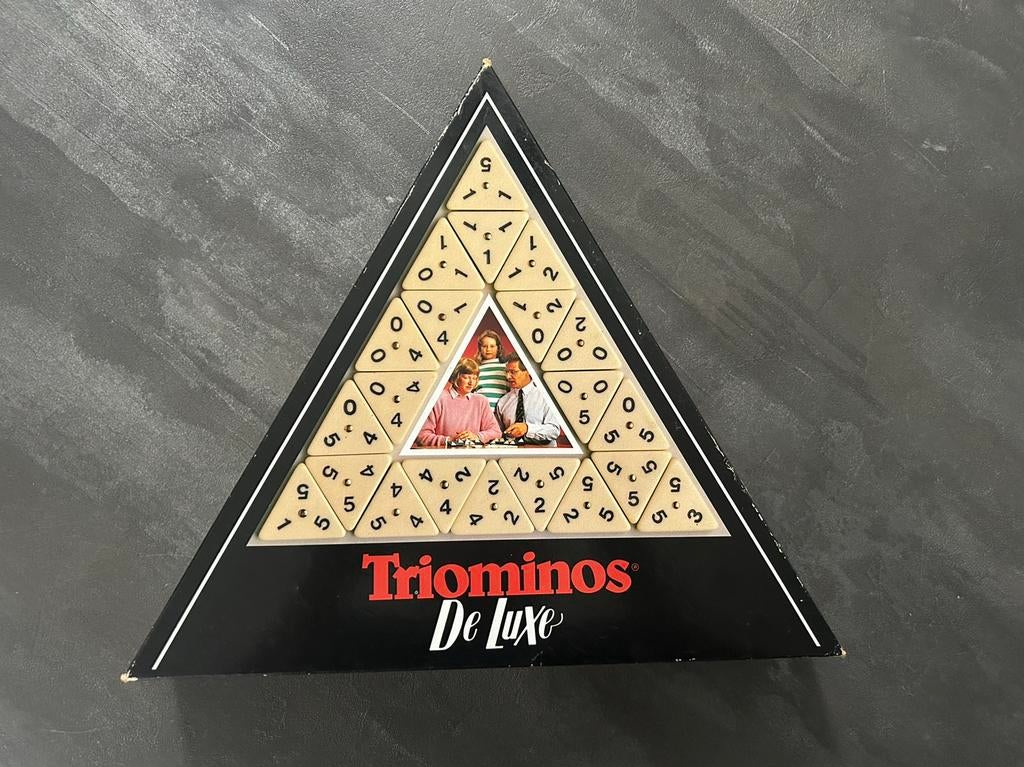 Triominos De Luxe ( Goliath ), Hobby en Vrije tijd, Gezelschapsspellen | Bordspellen, Ophalen of Verzenden, Zo goed als nieuw