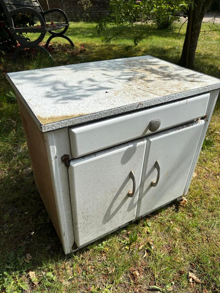 Vintage Frans Emaille Kastje - 60x40x57 cm, Antiek en Kunst, Ophalen