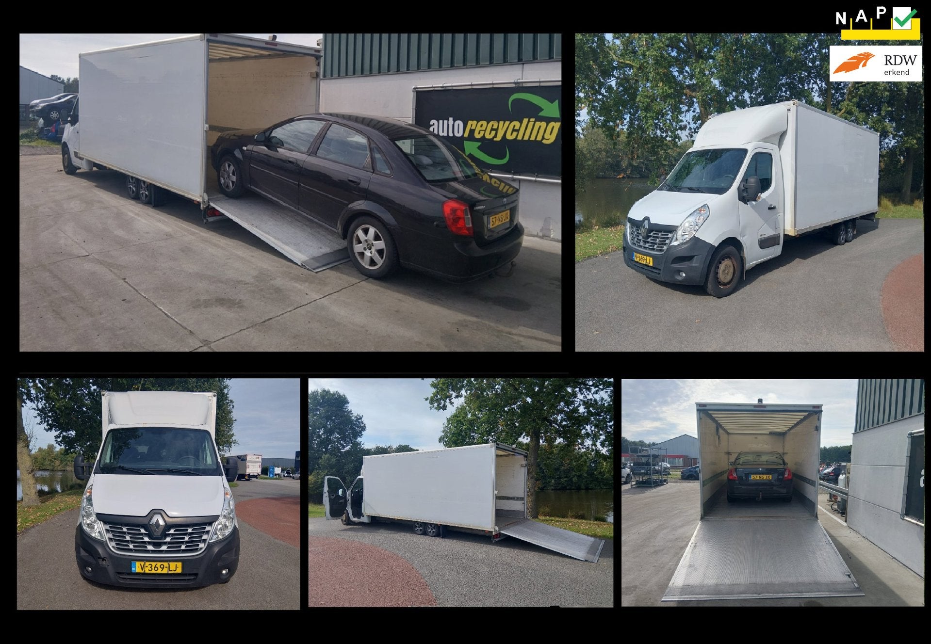 Renault MASTER Autotransporter | gesloten laadbak | lier met, Stof, Gebruikt, Euro 6, 4 cilinders