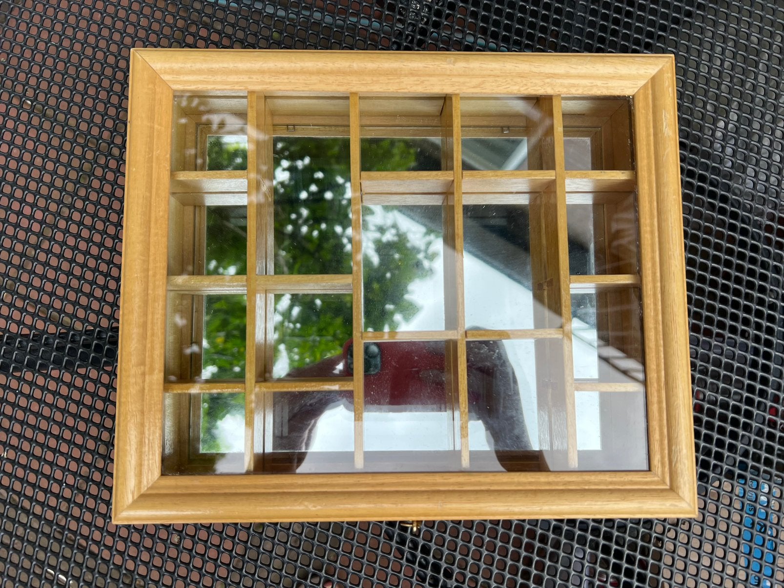 Houten vitrine doos, Ophalen of Verzenden, Rechthoekig