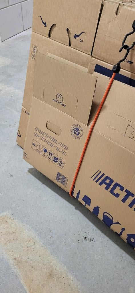 Verhuisdozen, 8x klein en 10x groot, Doe-het-zelf en Verbouw, Kratten en Dozen, Doos, 50 tot 75 cm, 35 tot 50 cm, Minder dan 40 cm