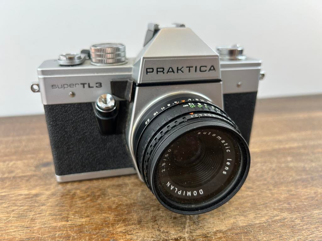 Praktica Super TL3 met Domiplan 2.8/50 Automatic Lens, Ophalen of Verzenden, Gebruikt, Compact, Overige Merken
