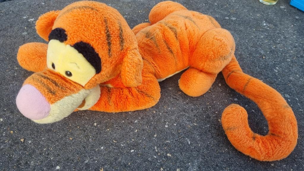 Grote Tijger Knuffel - Disney Teigetje, Oranje, Disney, Ophalen of Verzenden, Middelgroot (20 tot 80 cm)