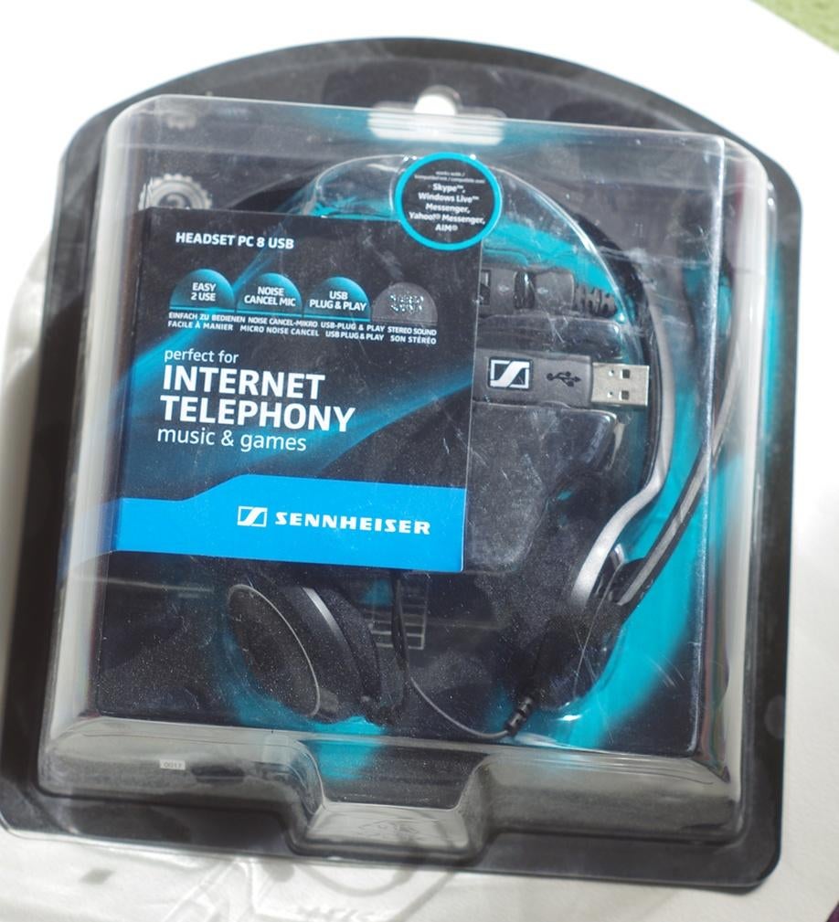 Nieuwe Headset voor internet en telefonie Sennheiser, Computers en Software, Headsets, Ophalen of Verzenden, Zo goed als nieuw
