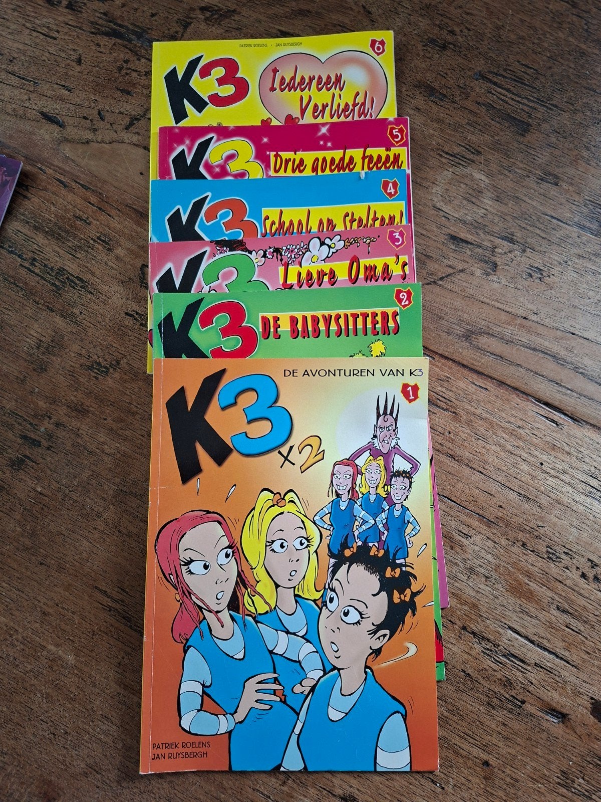 6 K3 stripboeken: De Avonturen van K3, Meerdere stripboeken, Ophalen, Gelezen, Patriek Roelens, Jan Ruysbergh
