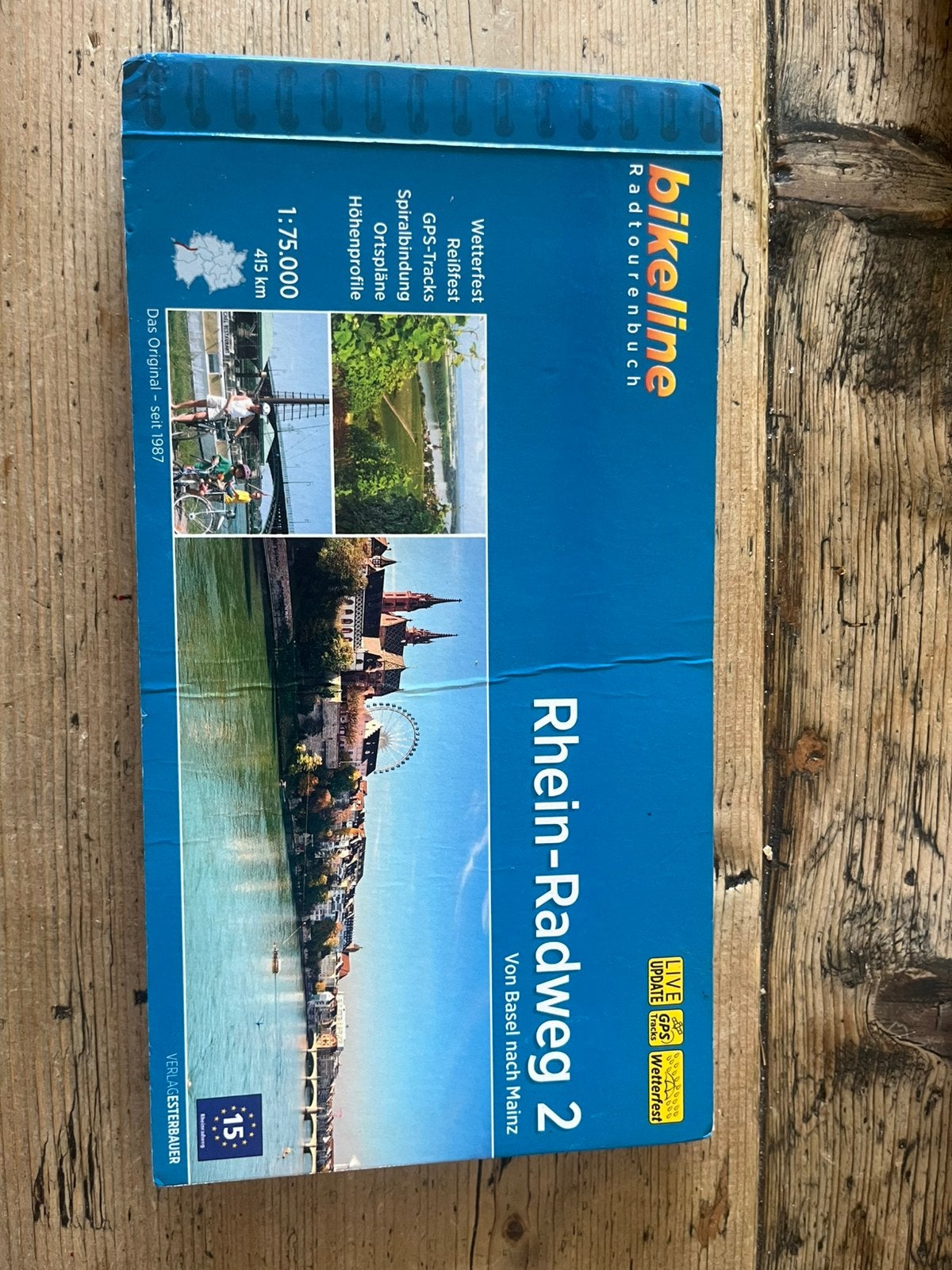 Fietsboek Rhein Radweg deel 2, Ophalen of Verzenden, Gebruikt