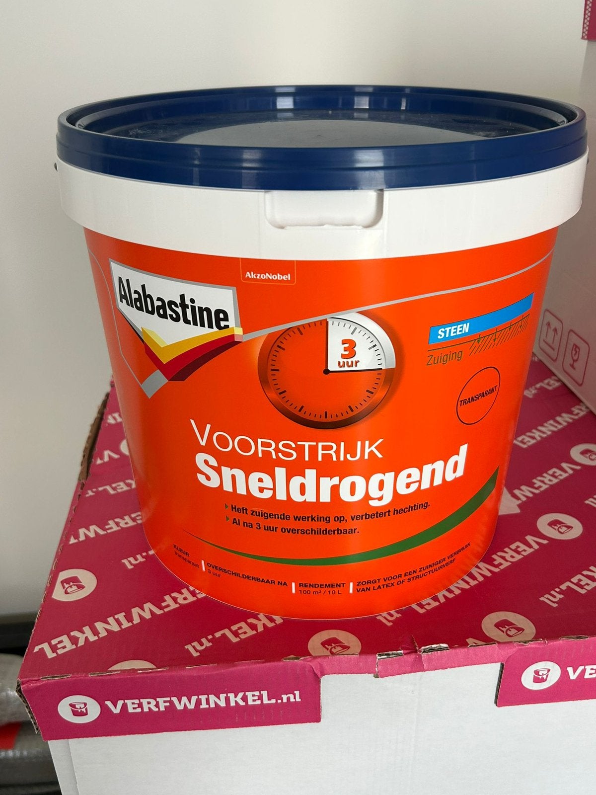 Alabastine voorstrijk 10L NIEUW!, 10 tot 15 liter, Ophalen, Zo goed als nieuw, Wit