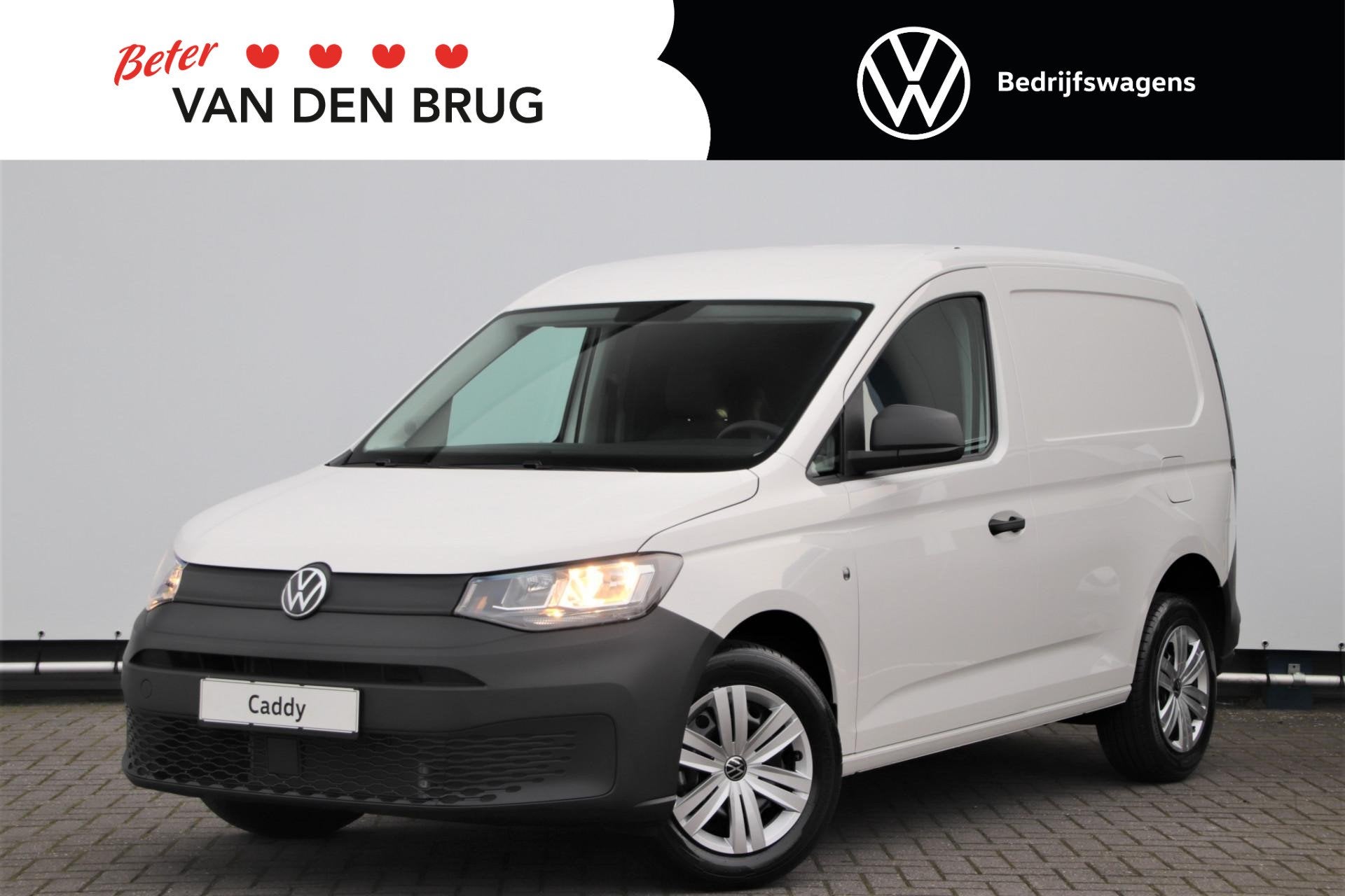 Volkswagen Caddy Cargo 2.0 TDI 75pk Comfort | Airco | Cruise, Auto's, Zwart, 4 cilinders, Volkswagen, Wit