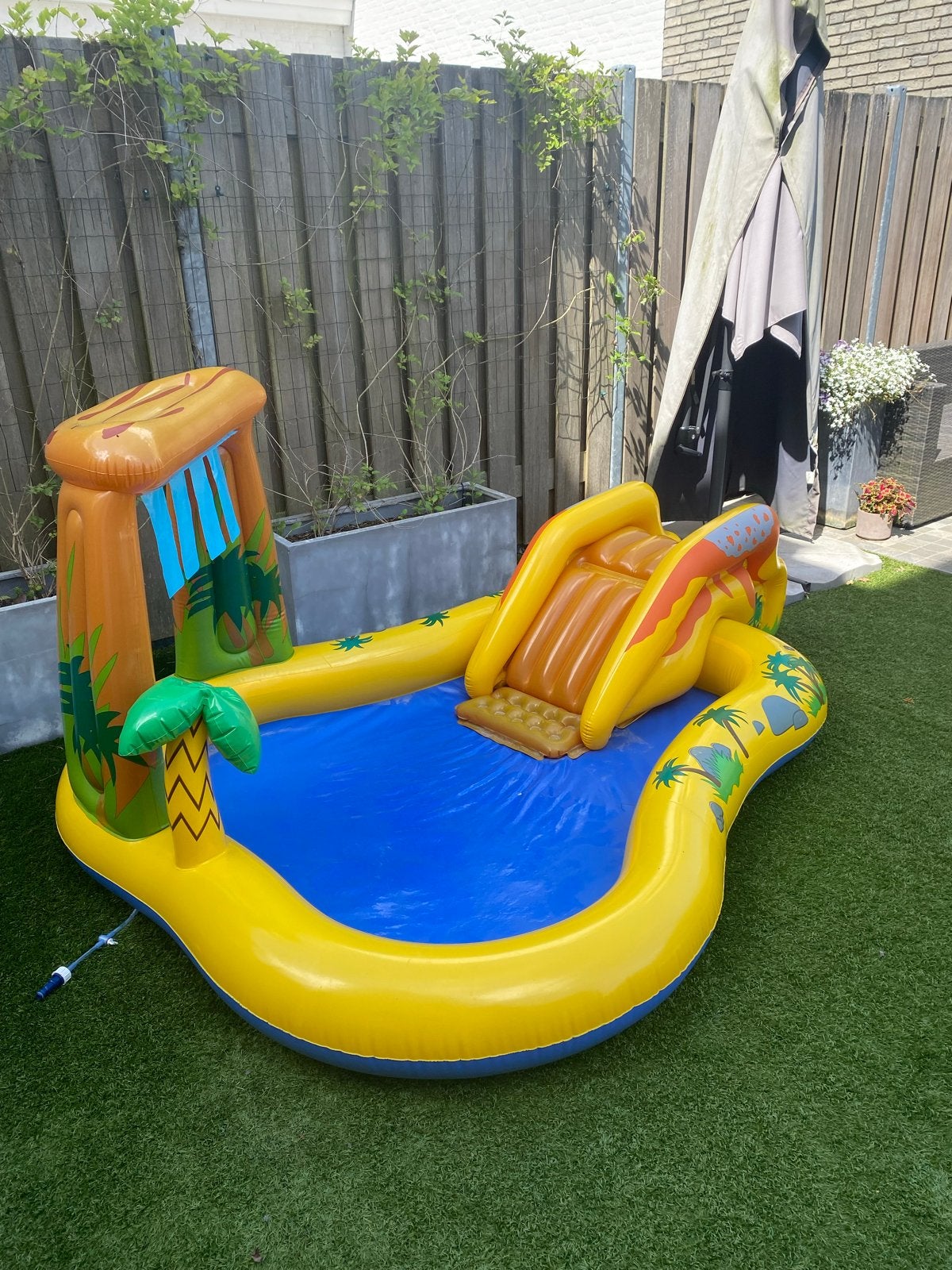 Intex Dinosaurus Zwembad met Glijbaan, Gebruikt, Opblaaszwembad, Minder dan 200 cm, 200 tot 400 cm