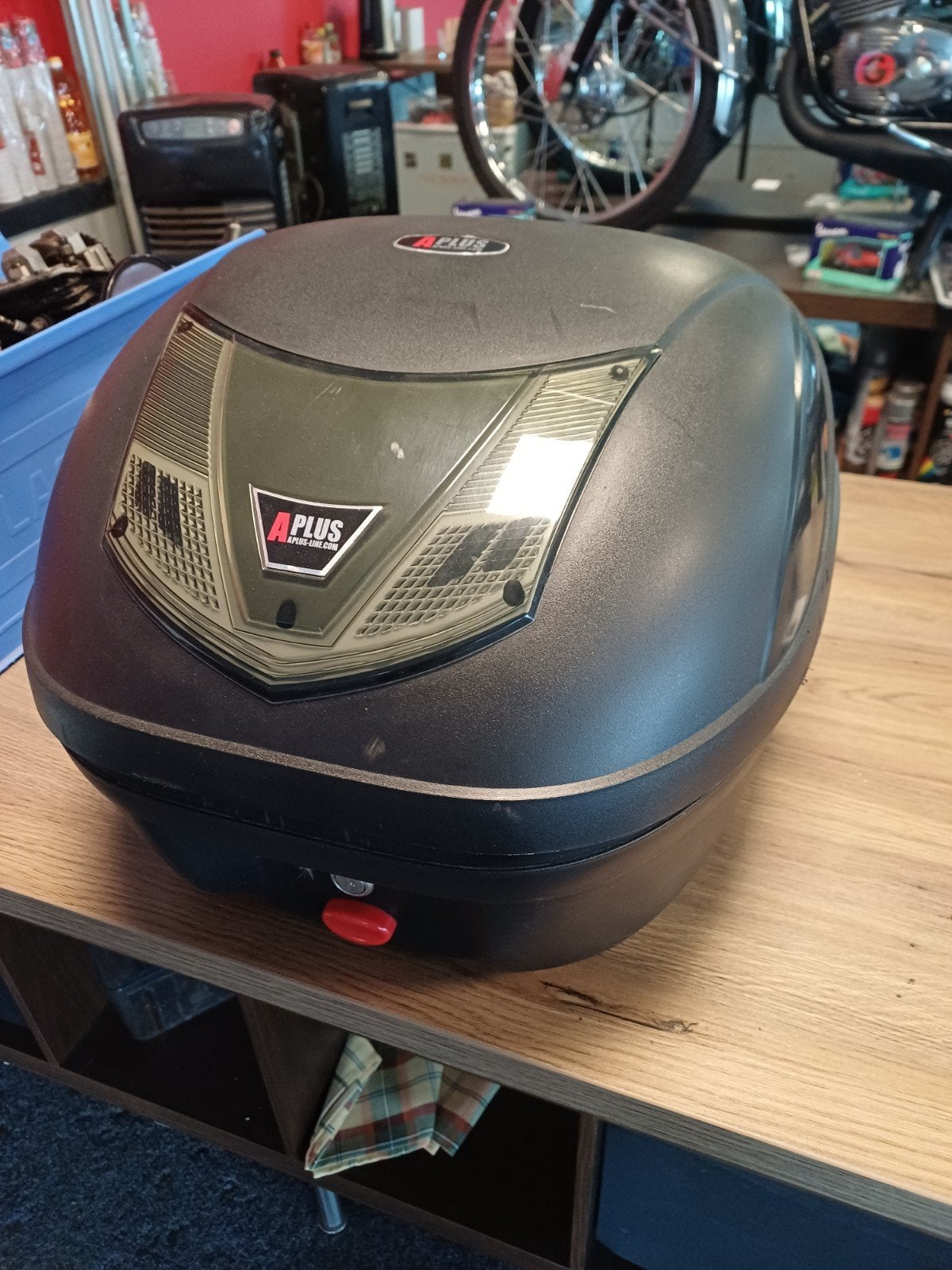 A-Plus Topkoffer voor Scooter/Motor - Zwart, Fietsen en Brommers, Ophalen, Gebruikt