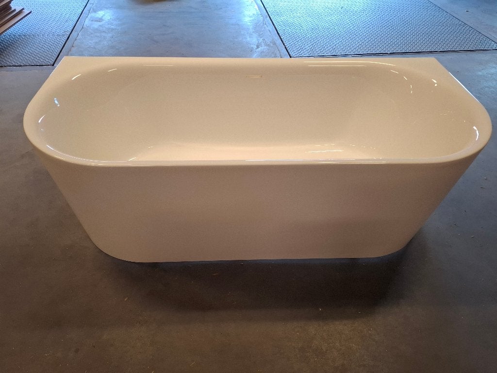 Xenz Fay 180x80x60 half vrijstaand bad glans wit met afvoer, Ophalen of Verzenden, Zo goed als nieuw, Bad