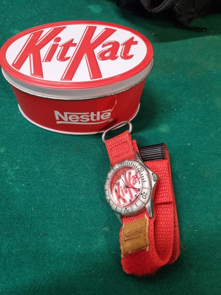 horloge kitkat nestle in blik, Verzamelen, Ophalen of Verzenden, 'T Olde Gre-j, Info@toldegrej.nl, Endepoelstraat 20f Didam