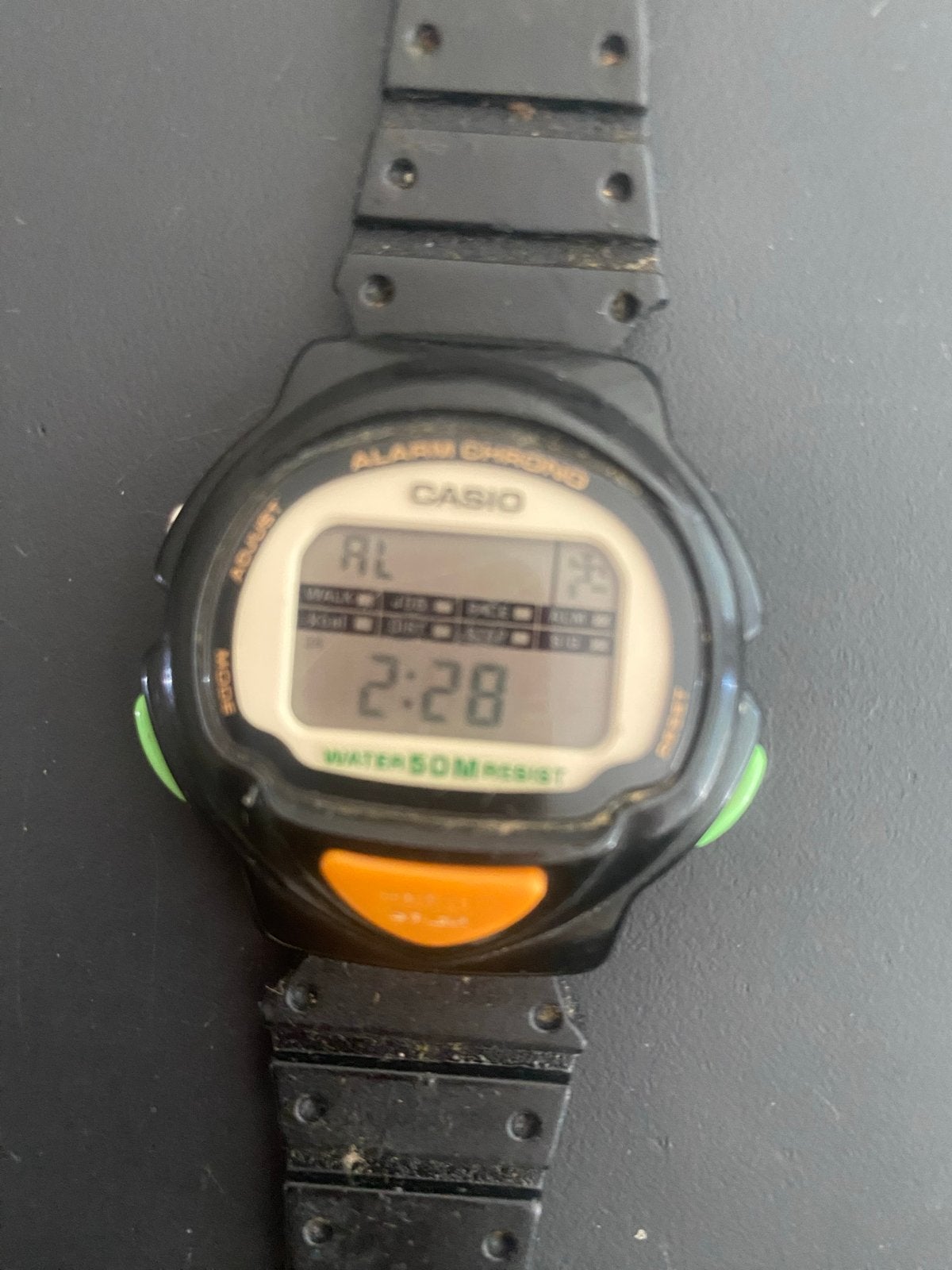 Vintage Casio TM-12 horloge, Casio, Kunststof, Gebruikt, Polshorloge