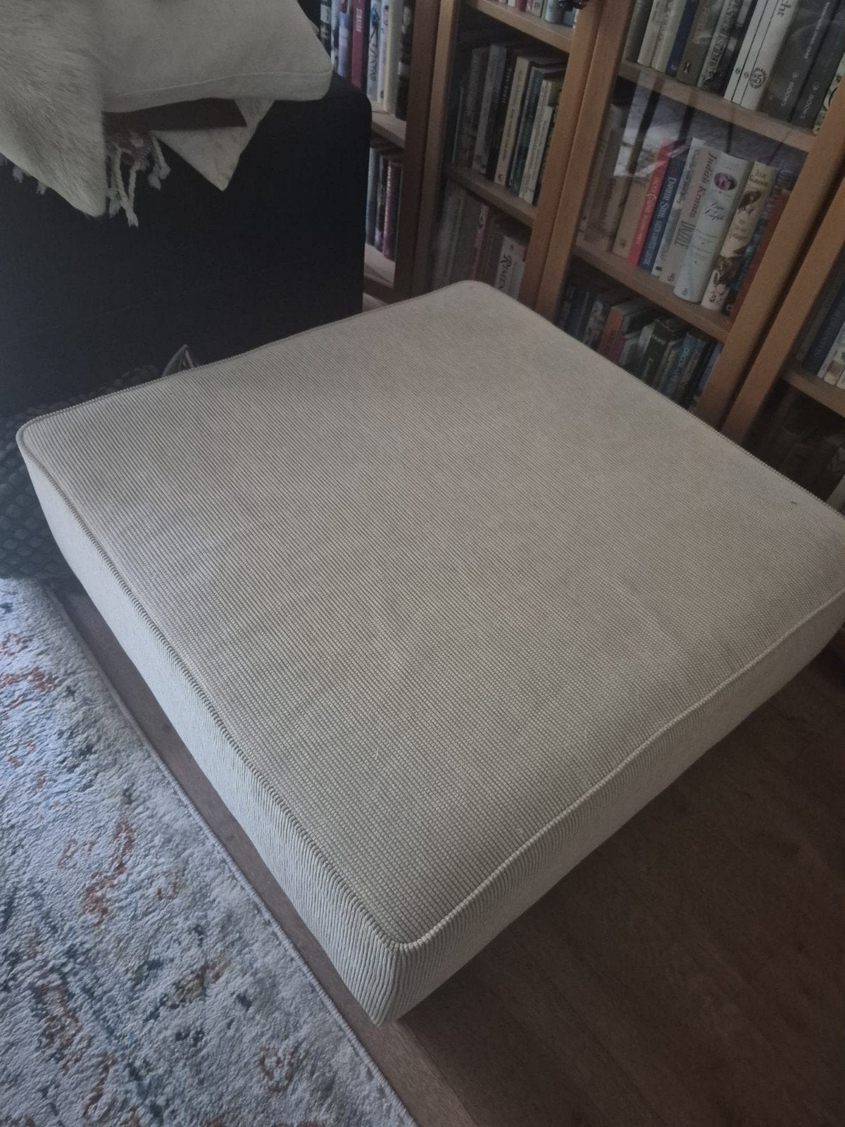 poef wit, Ophalen, Zo goed als nieuw, Eenpersoons, 90 cm