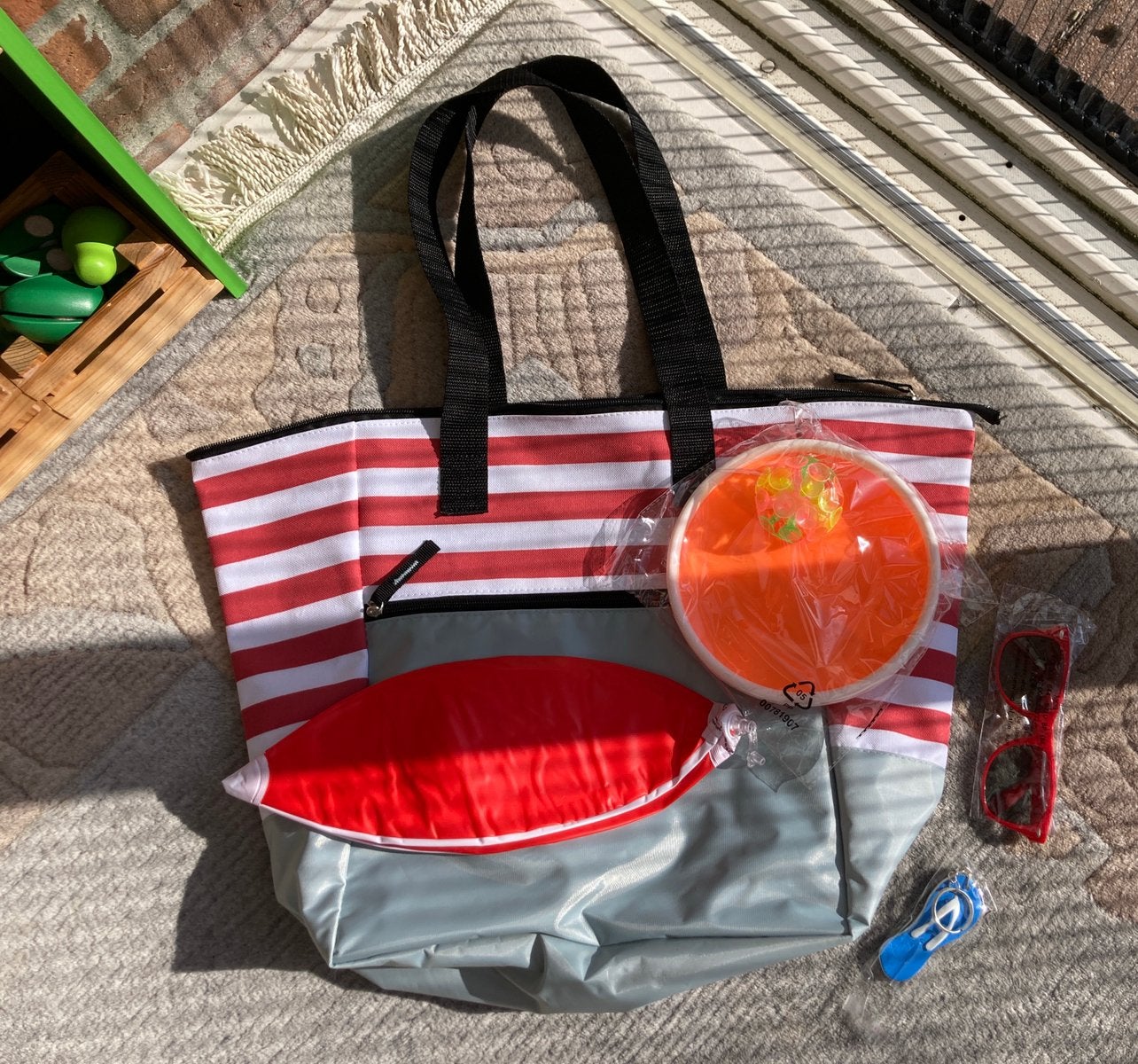 Nieuw - Strandtas met 4 accessoires, Ophalen of Verzenden, Nieuw