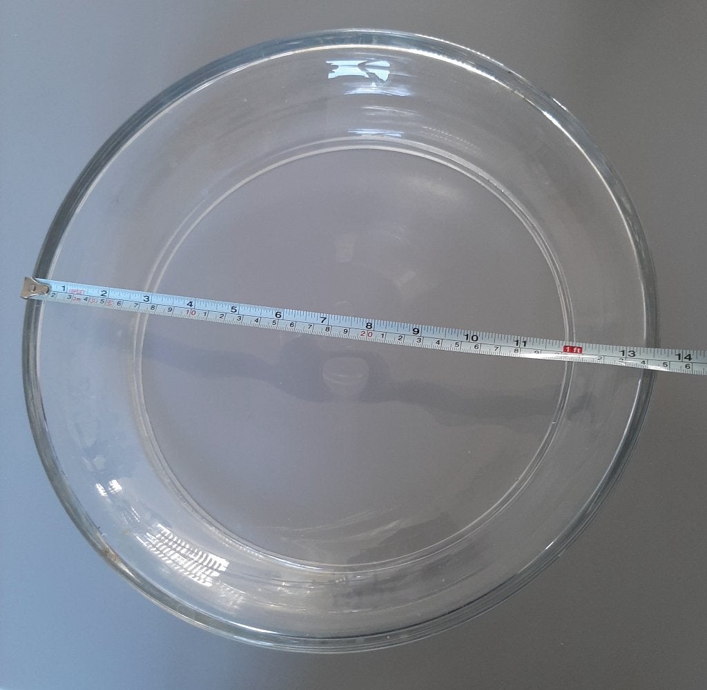 Grote ( diameter 35cm) decoratieve glazen schaal, Ophalen, Schaal, Rond, Glas
