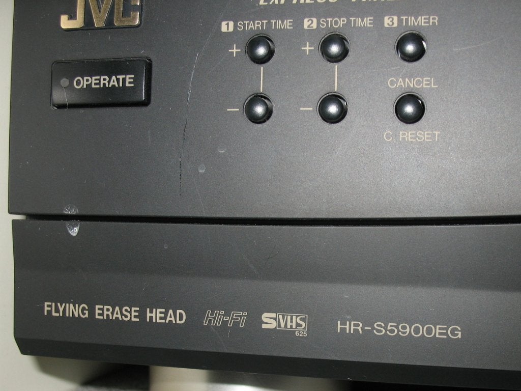 JVC videospeler videorecorder S-VHS HR-S5900EG / HRS-5900EG, Audio, Tv en Foto, Videospelers, Ophalen, Niet werkend, VHS-speler of -recorder
