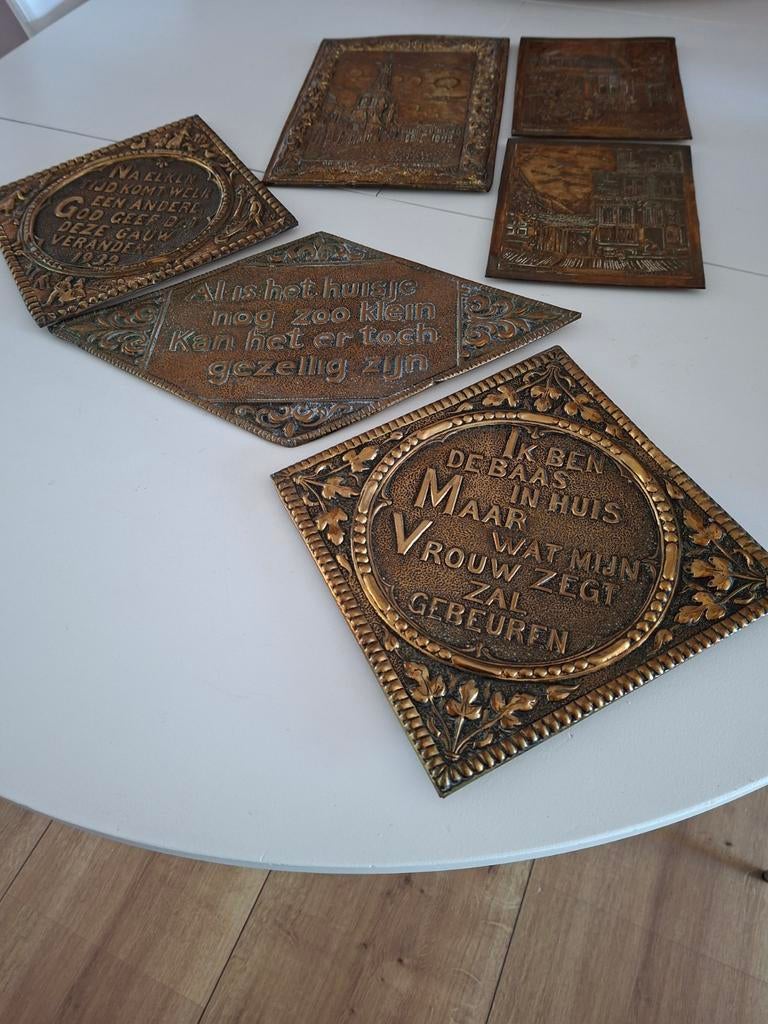 Koperen schilderijtjes, Ophalen of Verzenden