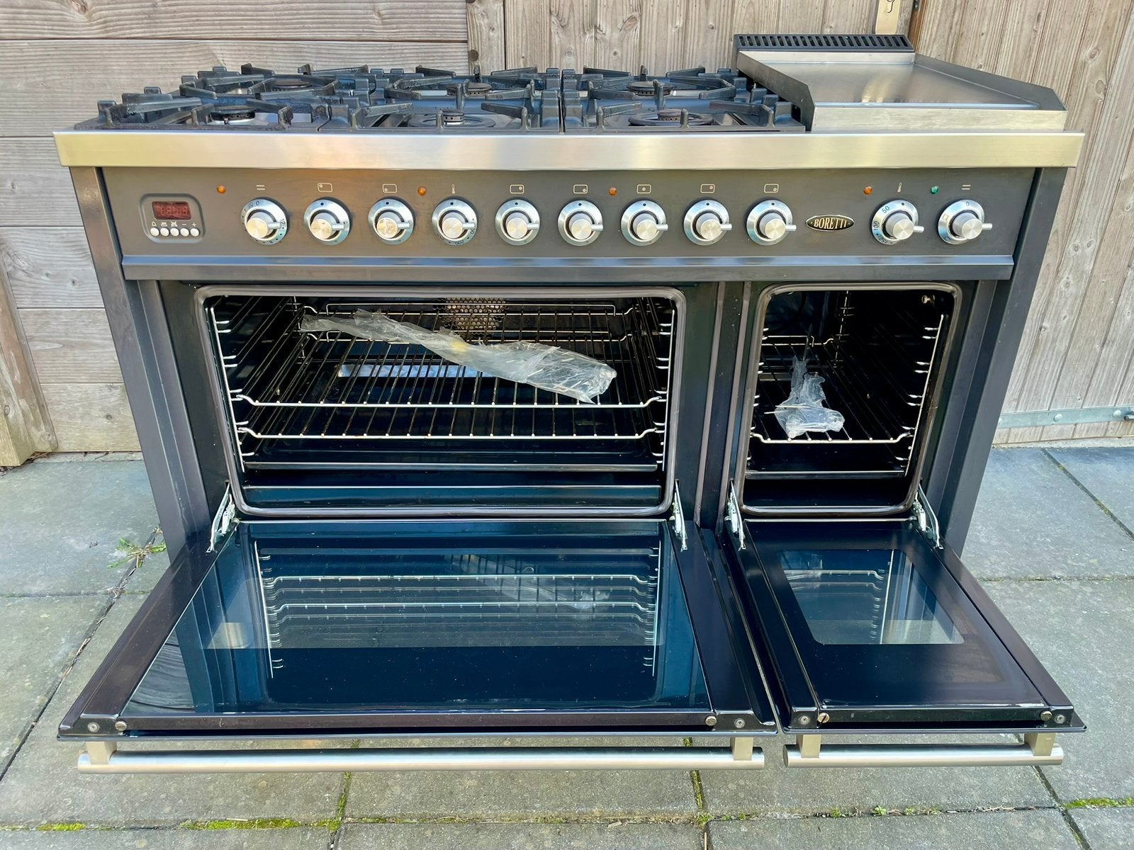Uniek 120cm Boretti fornuis - gas- en elektrische oven!, Witgoed en Apparatuur, Kookplaten, Zo goed als nieuw, Inbouw, Inductie