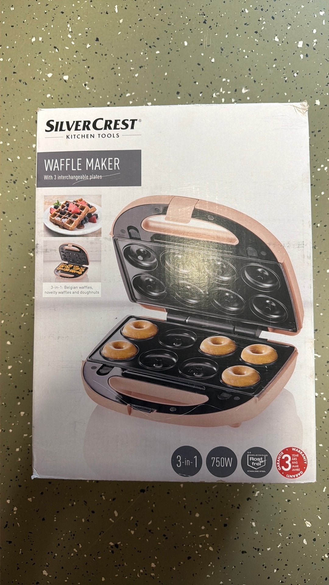 Waffle maker SilverCrest roze, Ophalen, Zo goed als nieuw