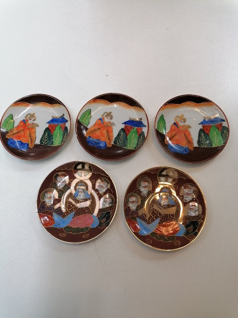 5 Satsuma borden, Antiek en Kunst, Antiek | Keramiek en Aardewerk, Ophalen