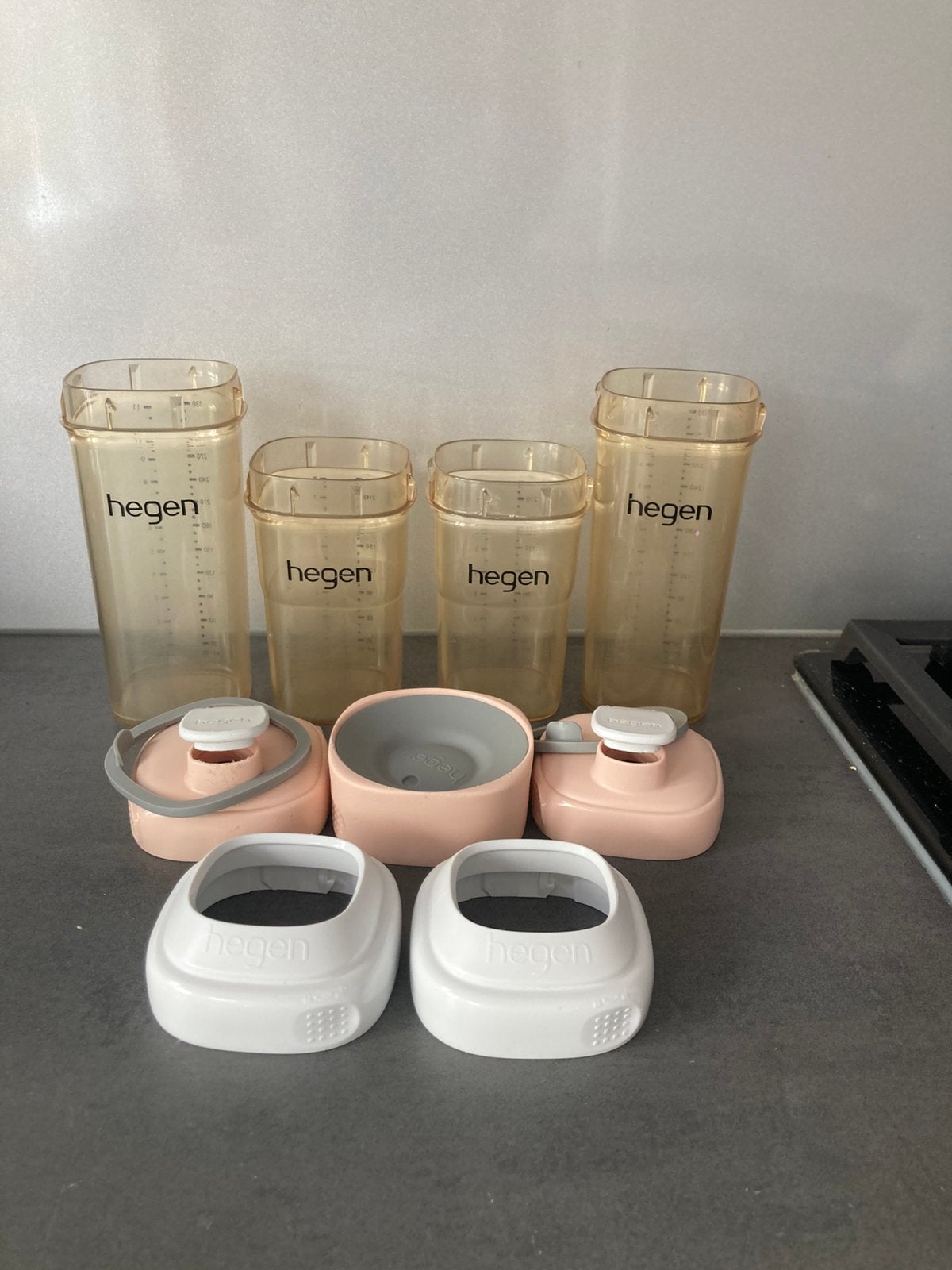 Hegen flessen 2x 240ml en 2x 330ml, Ophalen of Verzenden, Gebruikt, BPA-vrij, Drinkbeker