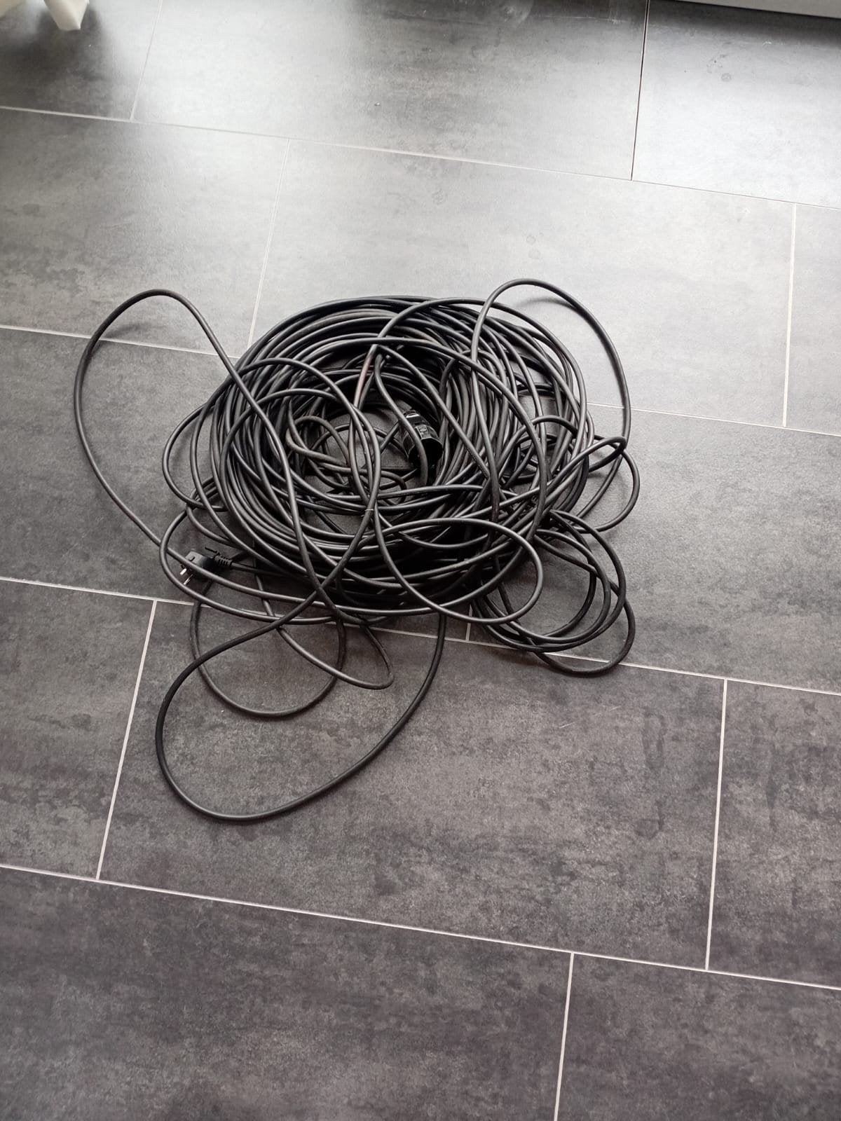 50m stroomkabel, Doe-het-zelf en Verbouw, Elektra en Kabels, Ophalen, Zo goed als nieuw, Kabel of Snoer