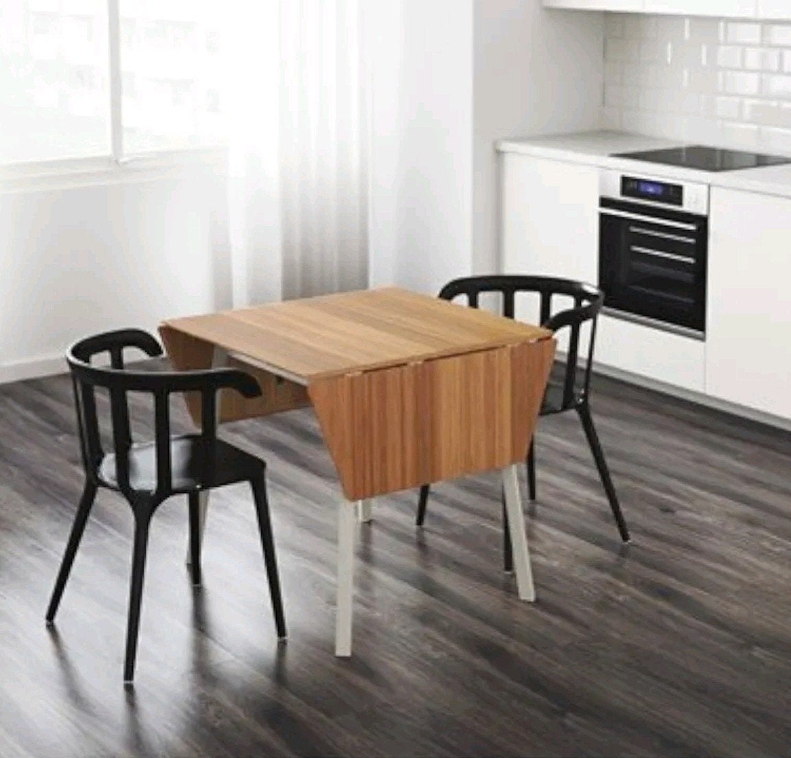 Ikea PS2012 bamboe eettafel, Ophalen, Gebruikt, Modern/ design, 50 tot 100 cm