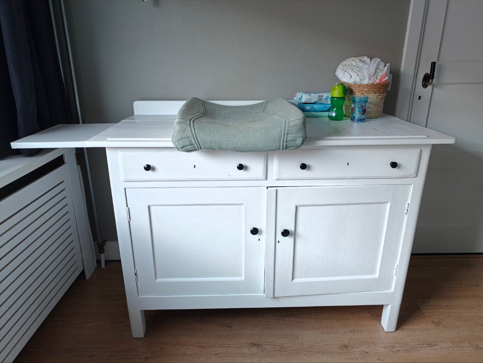 Tweeling Commode met uitschuifplankjes en extra diep blad, Ophalen, Gebruikt, 50 tot 70 cm, 100 cm of meer