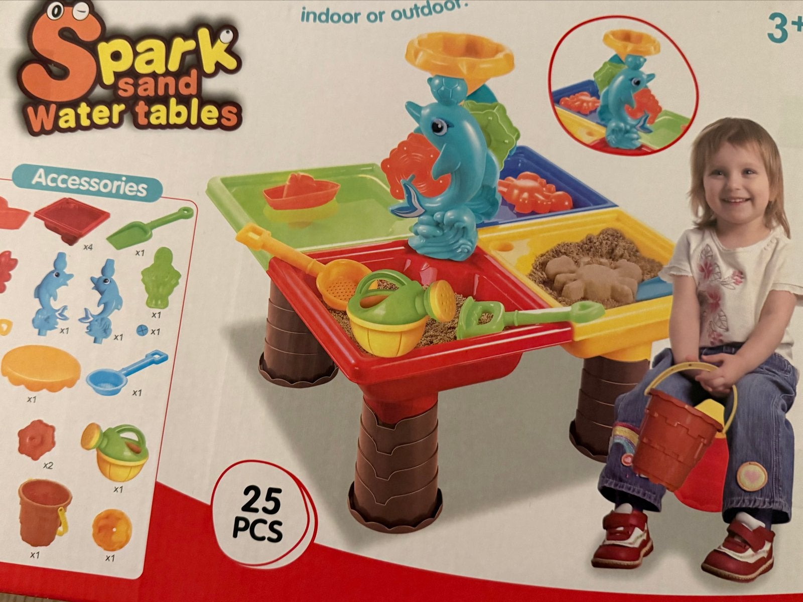 Spark Zand- en Watertafel Speelset voor Kinderen, Ophalen, Nieuw