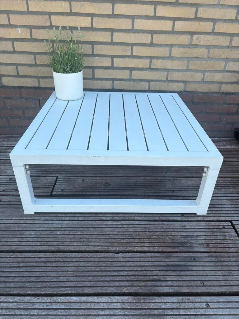 Aluminium tuintafel (lounge), Ophalen, Gebruikt, Vierkant, Metaal