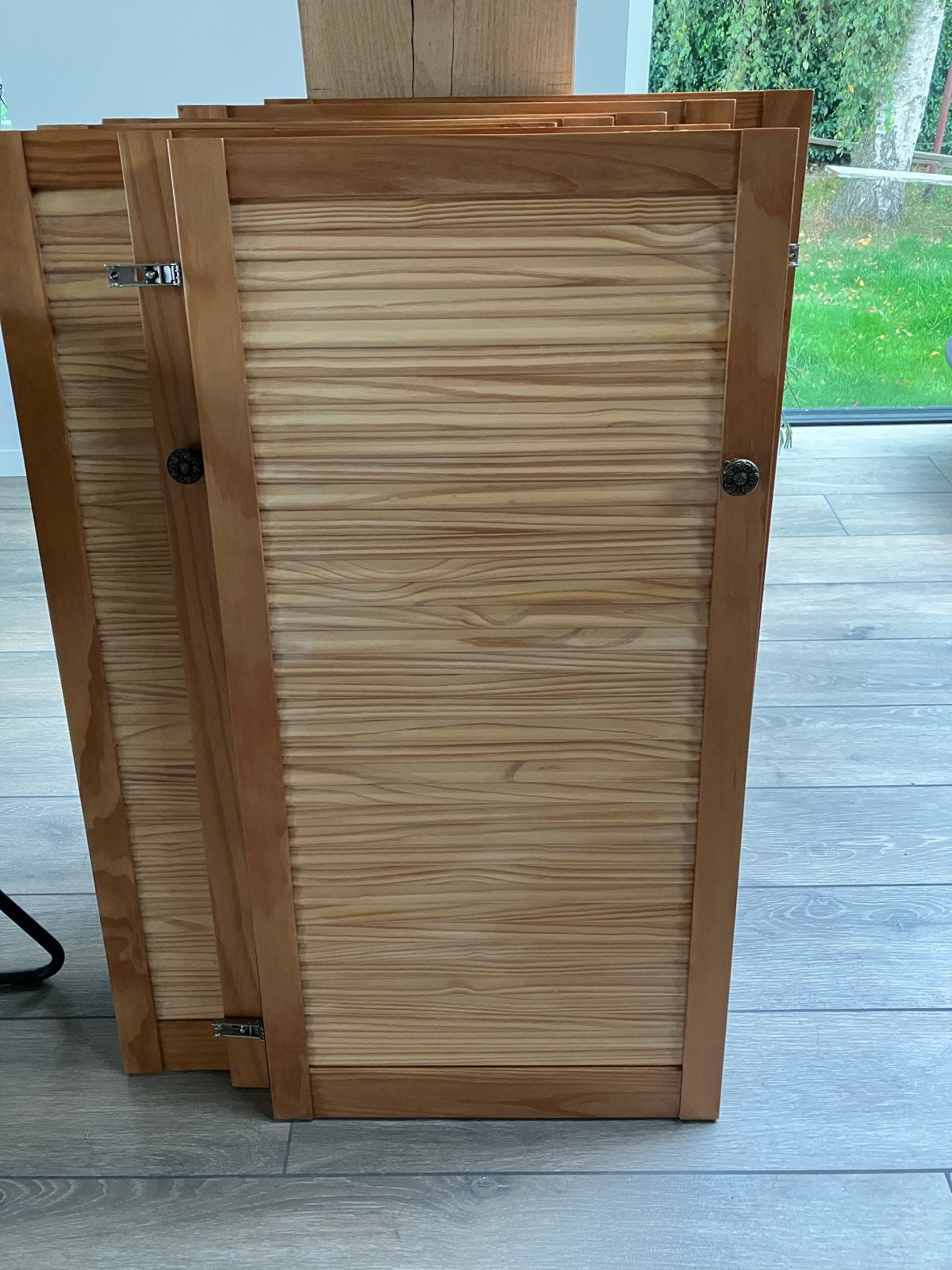 Houten  louvredeuren, Ophalen, Gebruikt