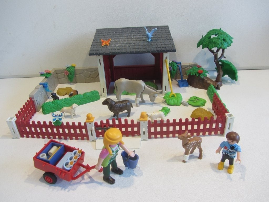 Playmobil boerderij dieren  Verzorgingspost met stal – 5531, Ophalen of Verzenden, Gebruikt, Losse onderdelen