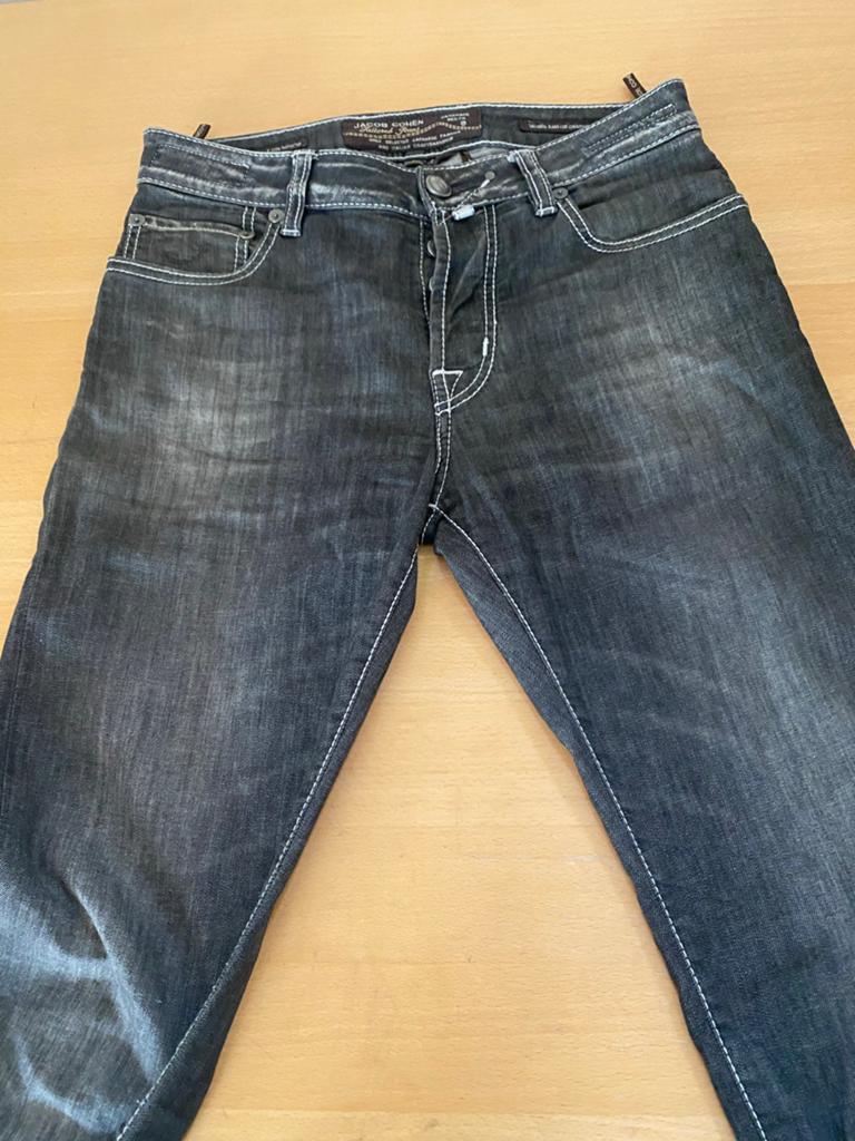 Jacob Cohen Grijze Jeans - Italiaans Handwerk - Maat 31/32, Verzenden, Zo goed als nieuw, Grijs, W32 (confectie 46) of kleiner