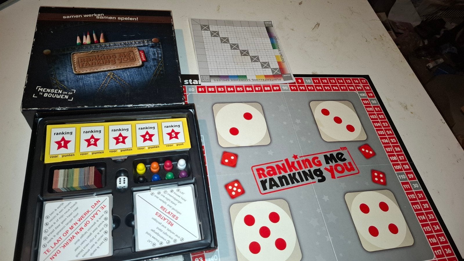 Ranking me ranking you, Hobby en Vrije tijd, Gezelschapsspellen | Bordspellen, Vijf spelers of meer, Ophalen of Verzenden, Gebruikt