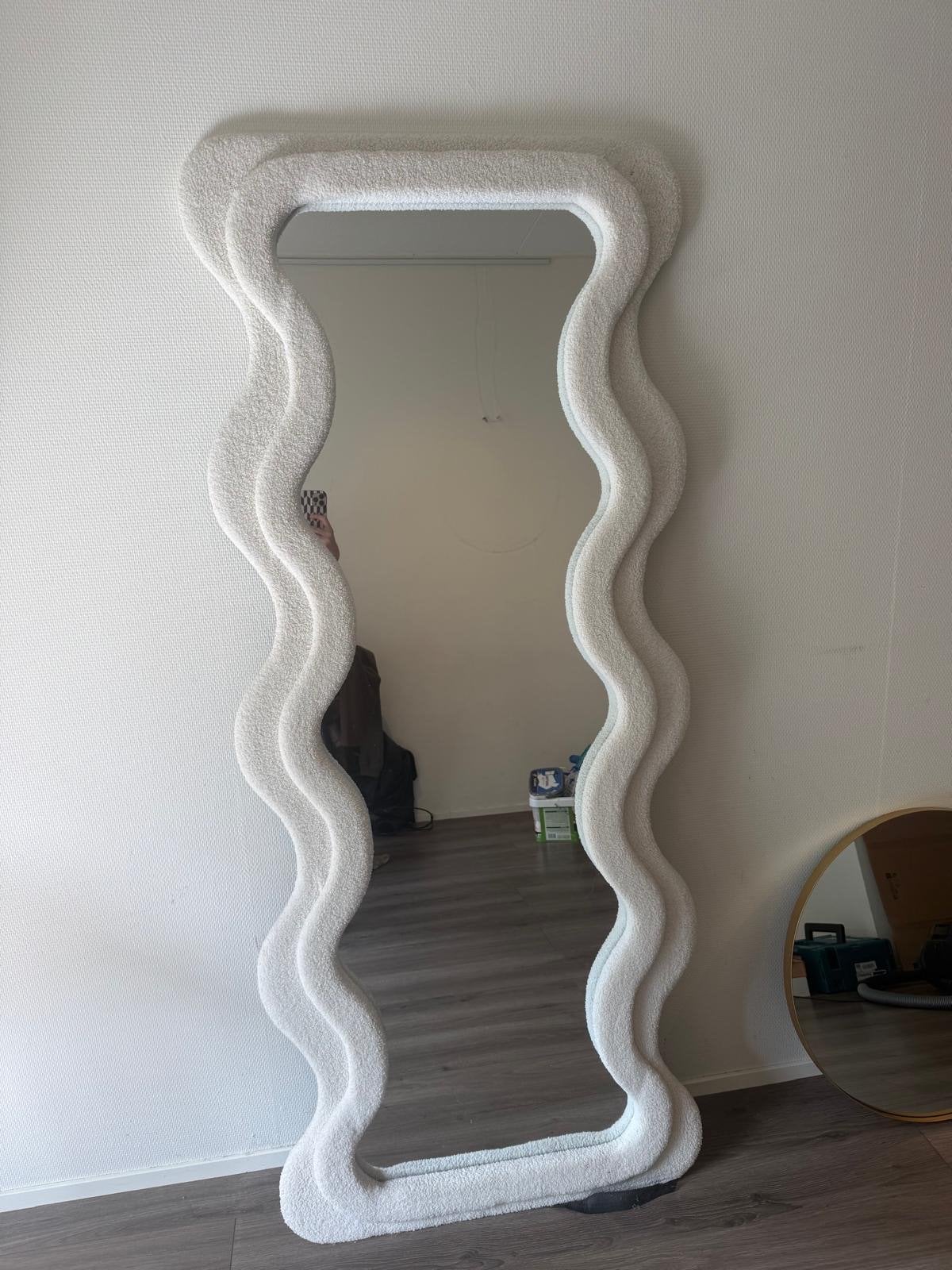 Kwantum Mouzon Teddy Spiegel - Golvend Design, Ophalen, Zo goed als nieuw, Overige vormen, 150 tot 200 cm