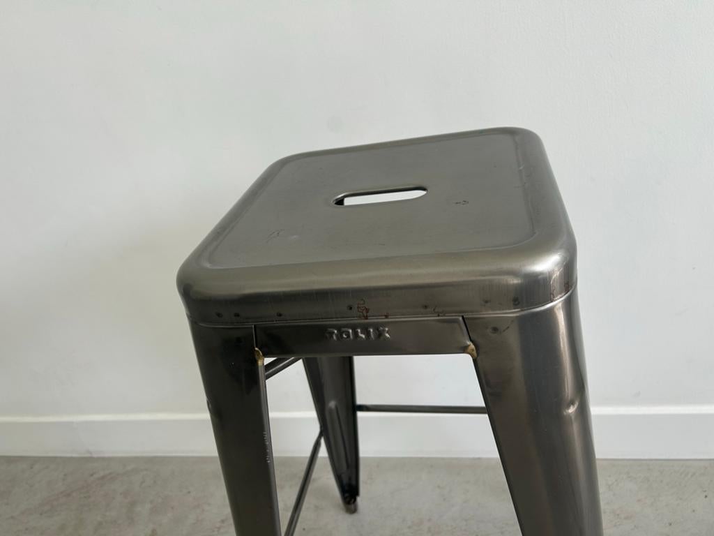 Orginele tolix metalen barkruk, industrieel design, Huis en Inrichting, Ophalen, Gebruikt, Met voetsteun, Metaal