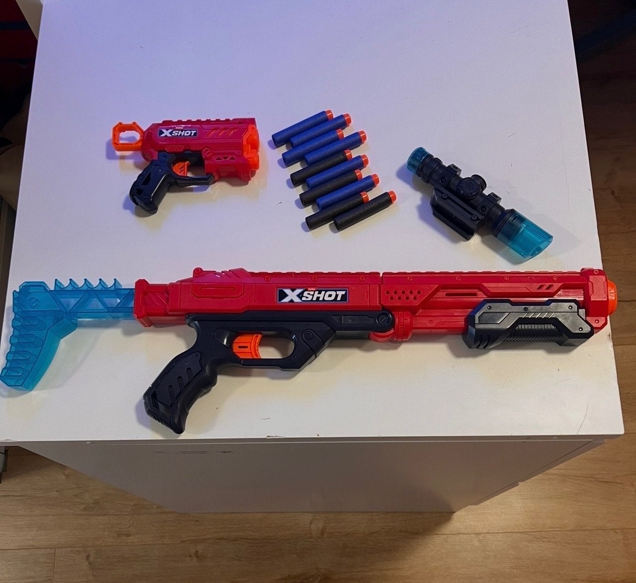 Nerf: X-Shot Blaster Set met scope + darts, Ophalen, Gebruikt, Jongen of Meisje