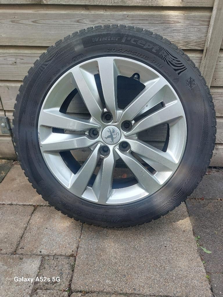Lichtmetalen velgen met winterbanden, Ophalen, Gebruikt, Velg(en), 16 inch