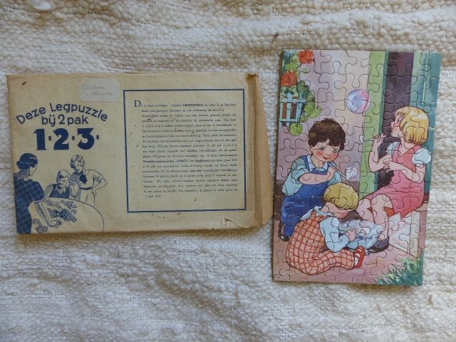 puzzels ca jaren 30/40 puzzel, Ophalen of Verzenden, Minder dan 500 stukjes, Gebruikt, Legpuzzel