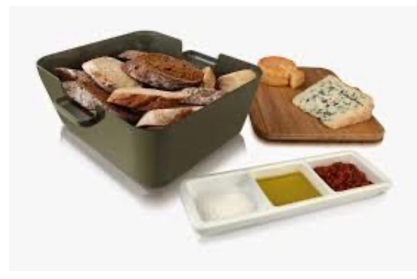 Luxe tapas set serveerplank dipschaal luxe servethouder., Ophalen of Verzenden