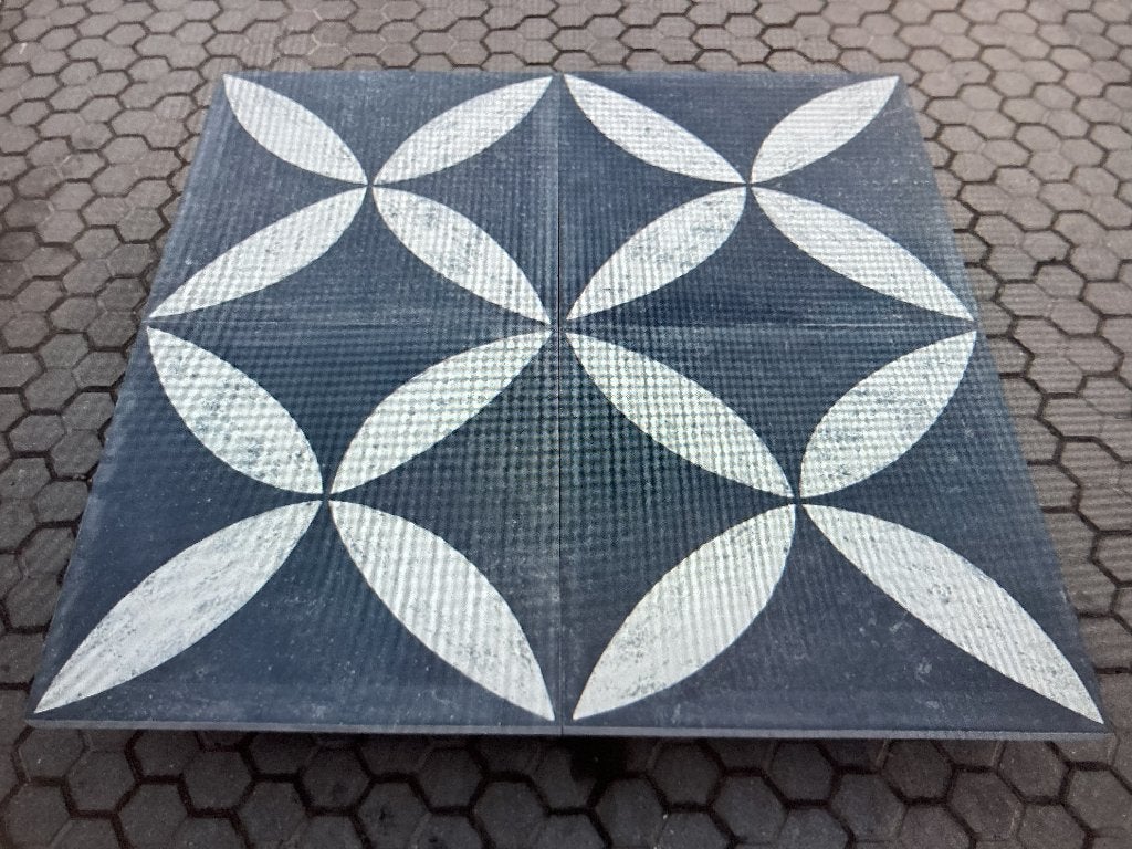 Keramische tuintegels Belgian stone flower white, Ophalen, Keramiek, Nieuw, 10 m² of meer