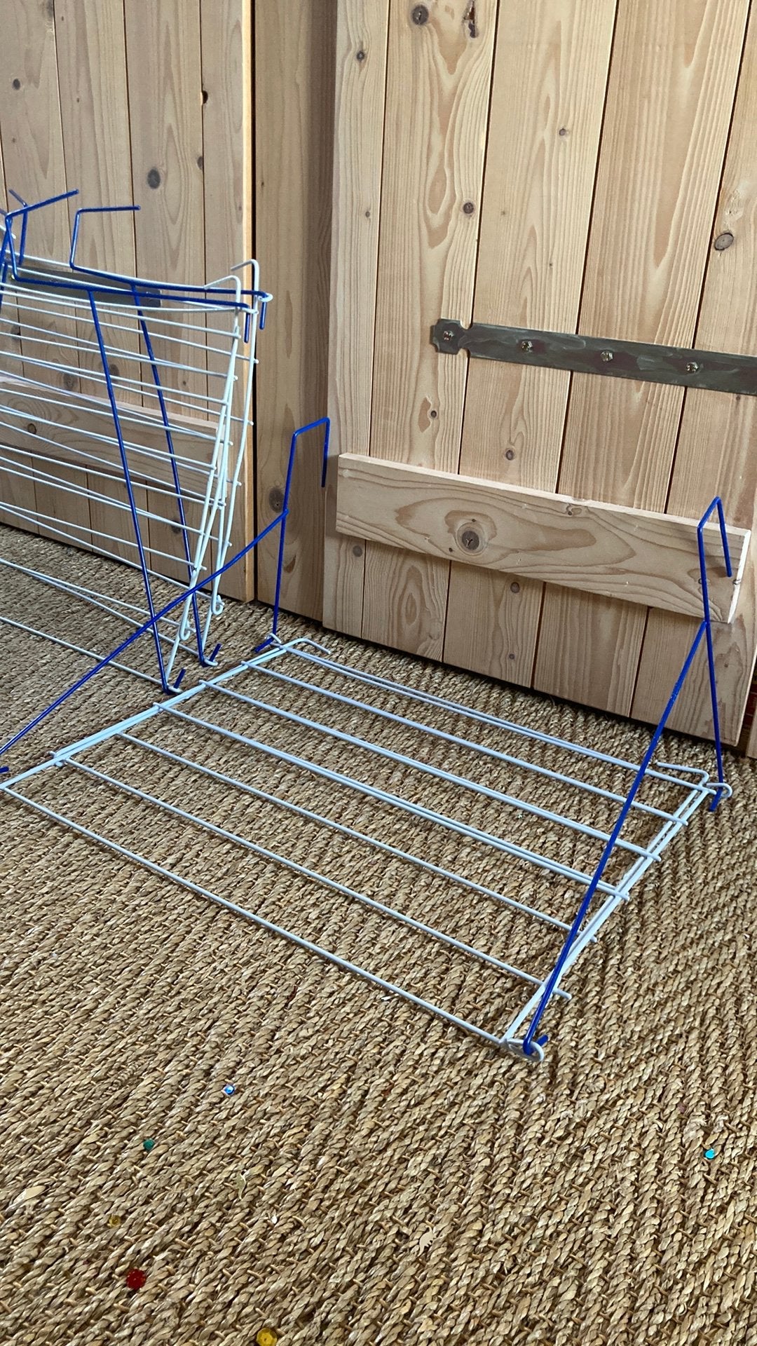 3 hang wasrekken voor aan balustrade, Ophalen of Verzenden, Gebruikt, Wasrek