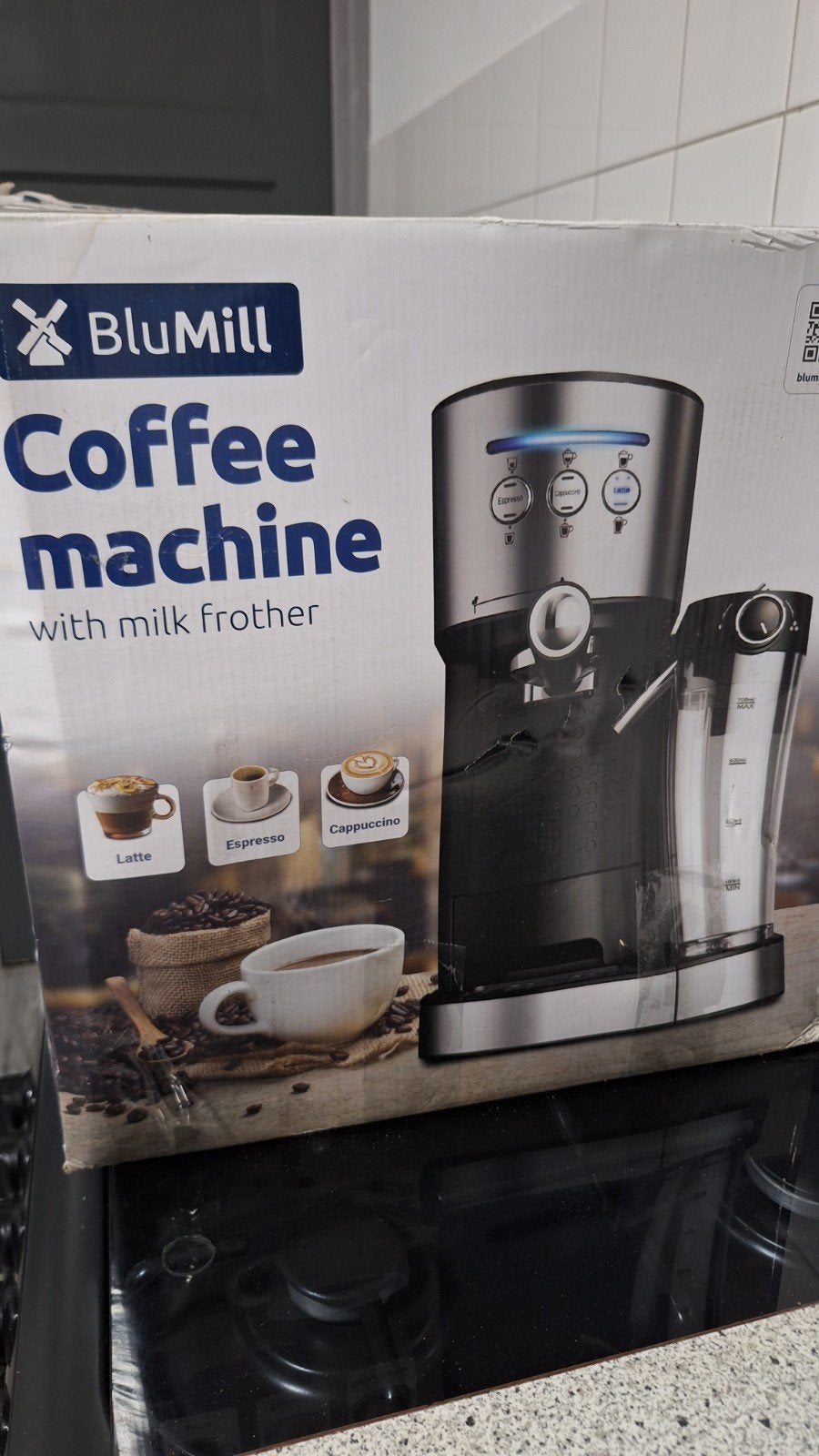 Espresso, Latte,Cappuccin, Koffiezetapparaat, Melkopschuime, Ophalen, Espresso apparaat, Gemalen koffie, Zo goed als nieuw