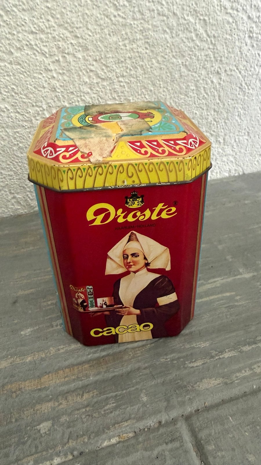 Vintage Droste Cacao Blik - Uniek Verzamelobject, Ophalen of Verzenden, Zo goed als nieuw