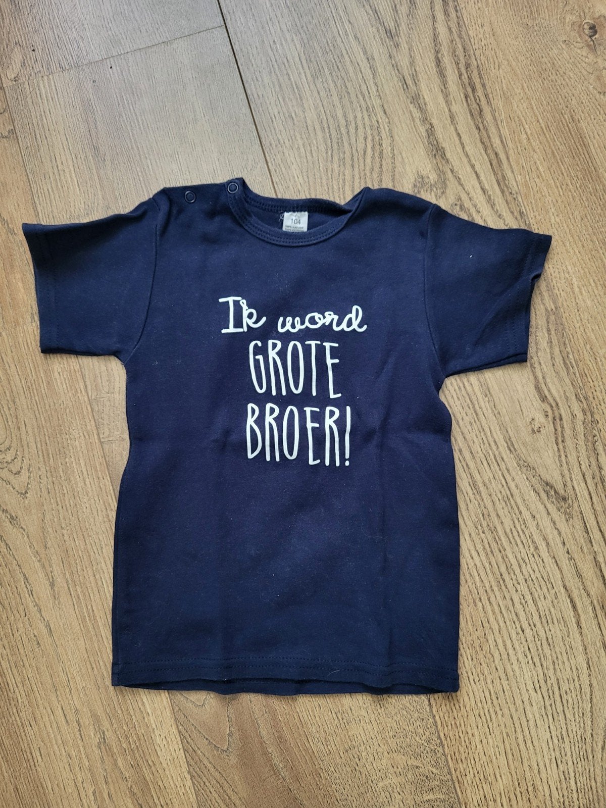 T-shirt 'Ik word grote broer!' maat 104 zgan, Ophalen of Verzenden