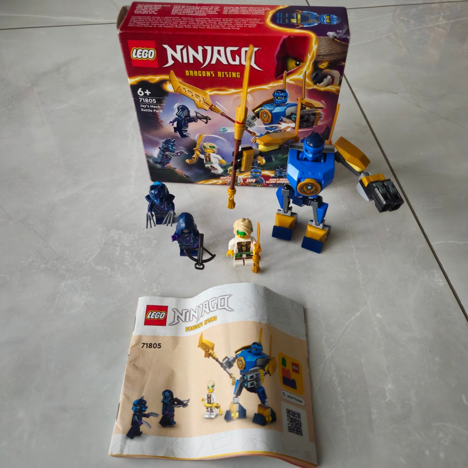 LEGO Ninjago 71805 Jay's Mecha Strijdpakket, Inclusief instructies, Lego, Ophalen of Verzenden, Zo goed als nieuw